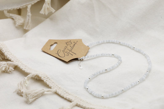 Selenite and Sterling Silver Necklace