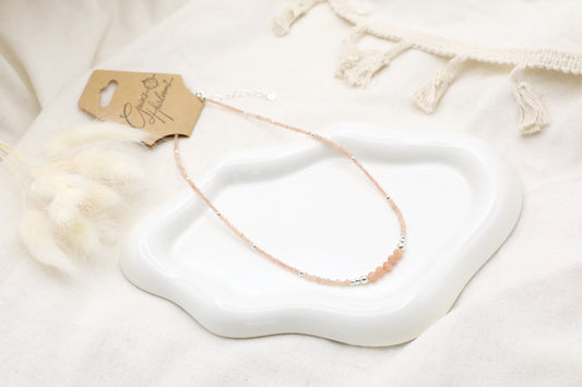Sunstone and Sterling Silver Necklace