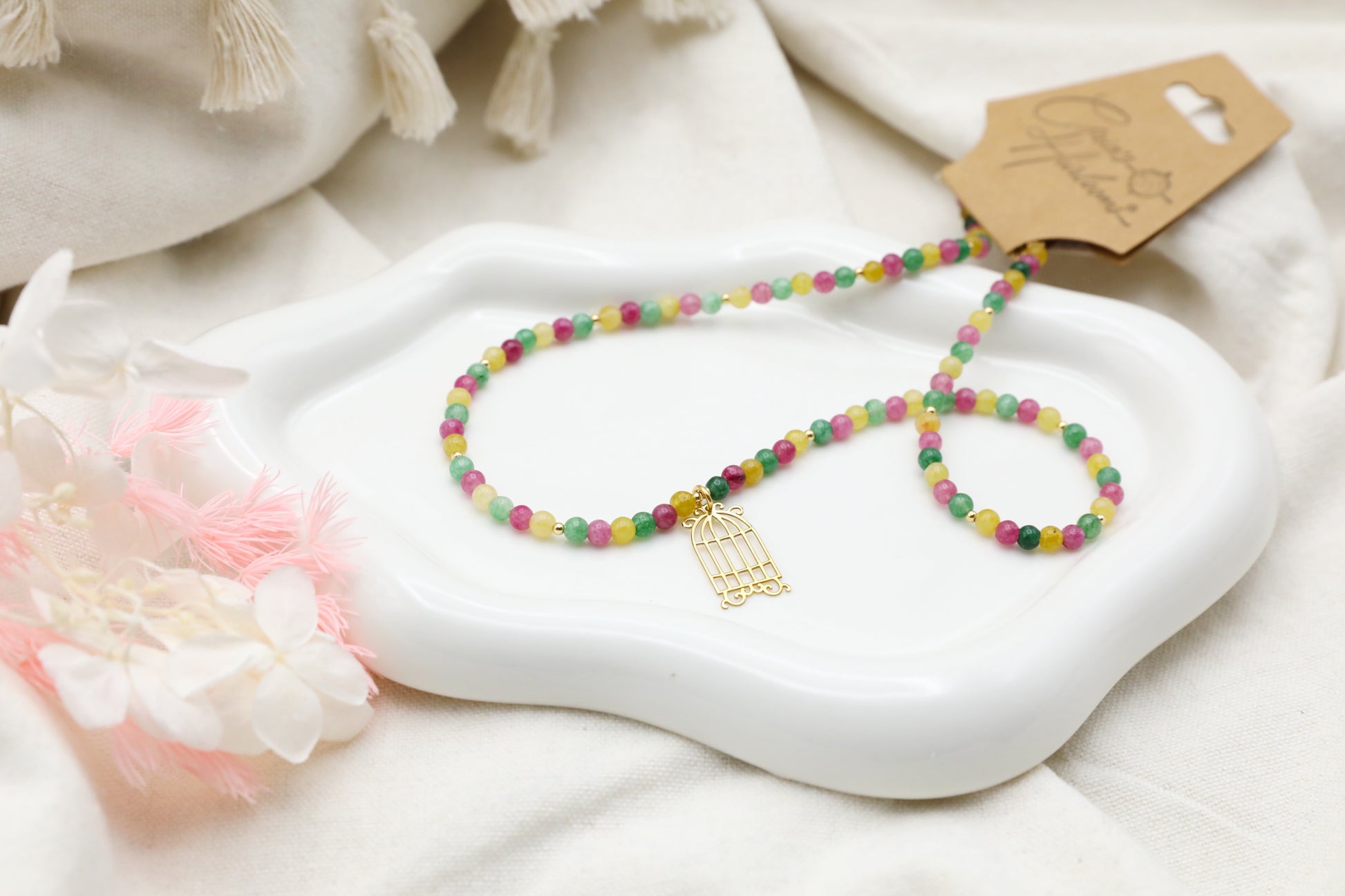 Tourmaline and Gold Filled Necklace
