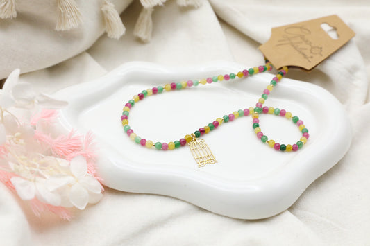 Tourmaline and Gold Filled Necklace
