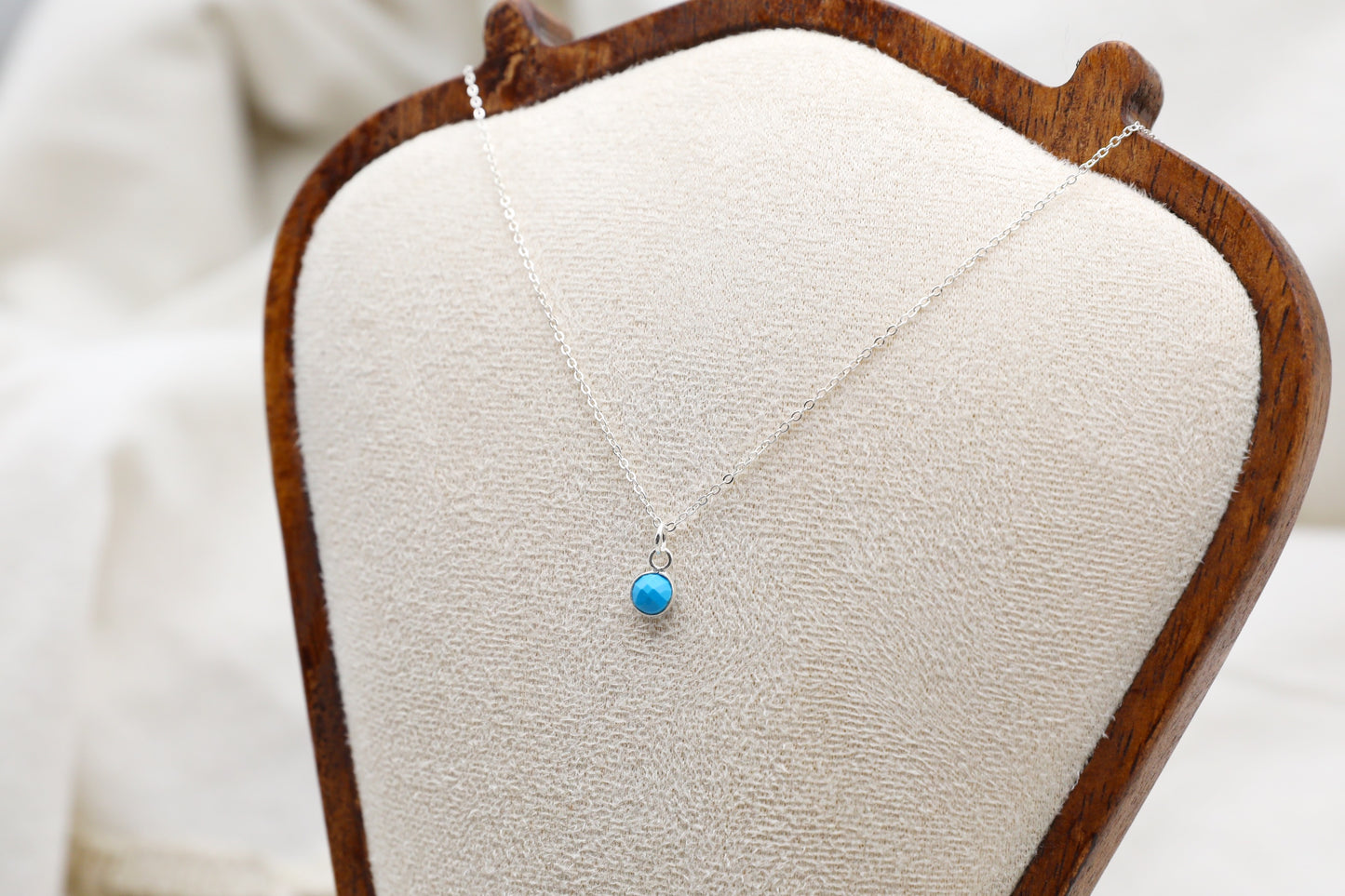 Turquoise and Sterling Silver Delicate Necklace